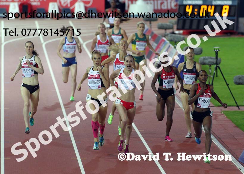 Laura Weightman (England) finishing 2nd in the 1500 metres, 2014 Commonwealth Games, Glasgow. Photo: David T. Hewitson/Sports for All Pics